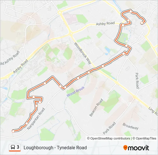3 Bus Line Map