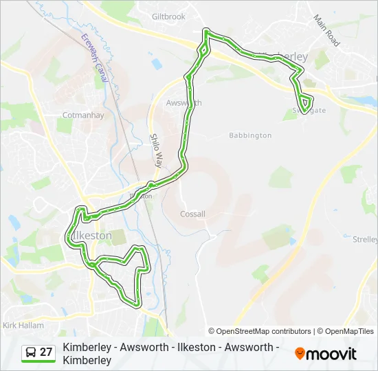27 Bus Line Map