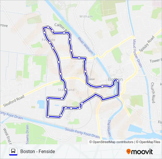 IT1|BOSTON INTO TOWN Bus Line Map