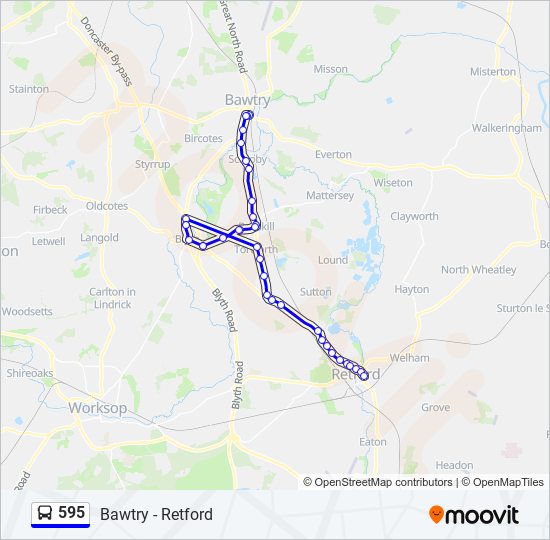 595 bus Line Map