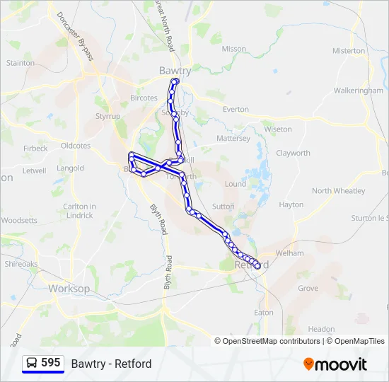 595 Bus Line Map