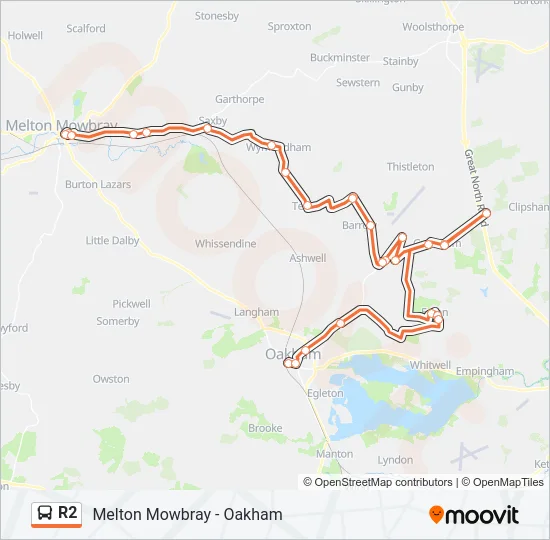 R2 Bus Line Map