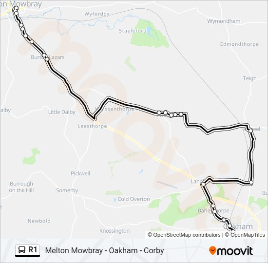 R1 Bus Line Map