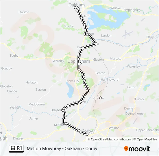 R1 Bus Line Map