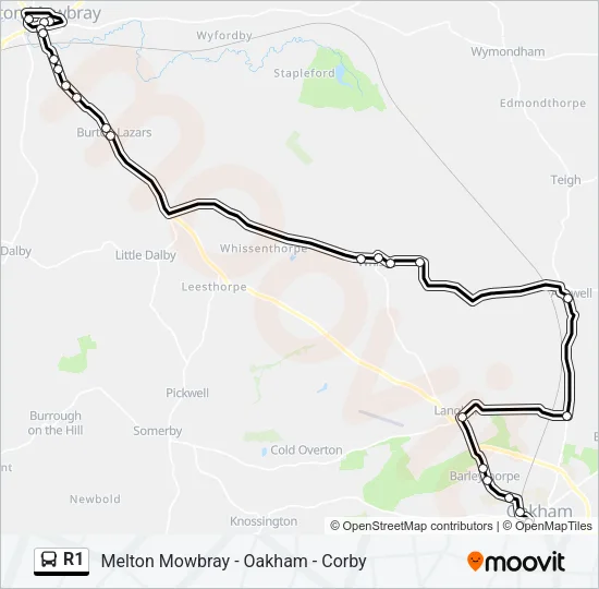 R1 Bus Line Map