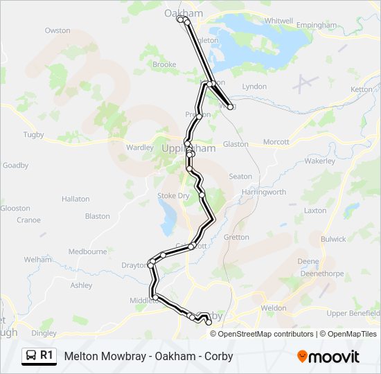 R1 Bus Line Map