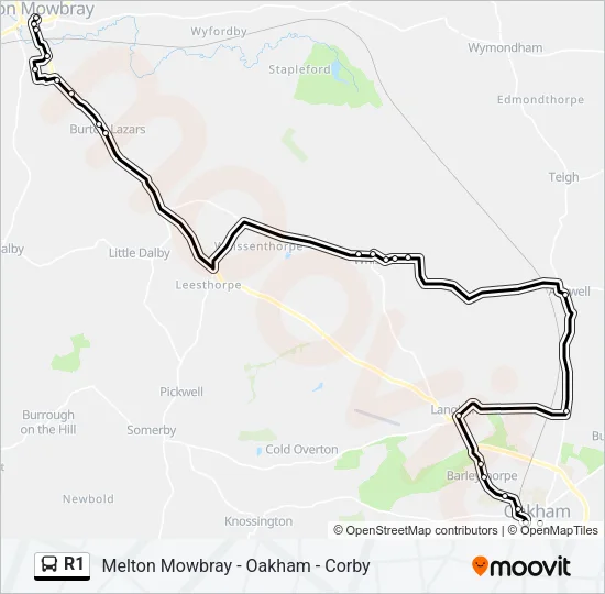 R1 Bus Line Map