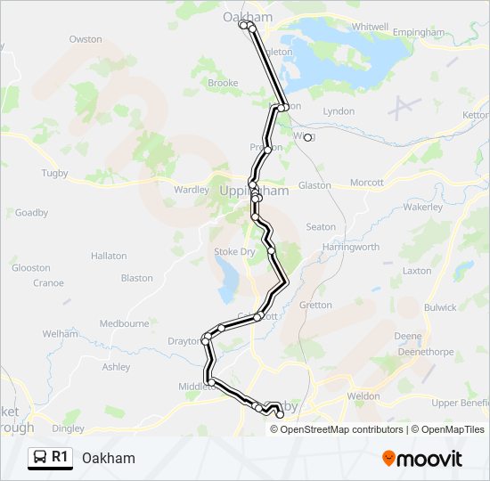 r1 Route Schedules, Stops & Maps Oakham (Updated)