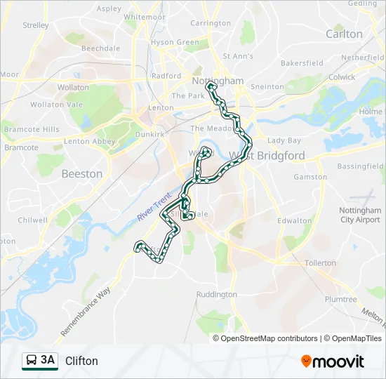 3A Bus Line Map