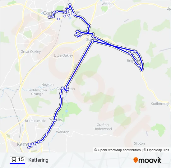 15 Bus Line Map