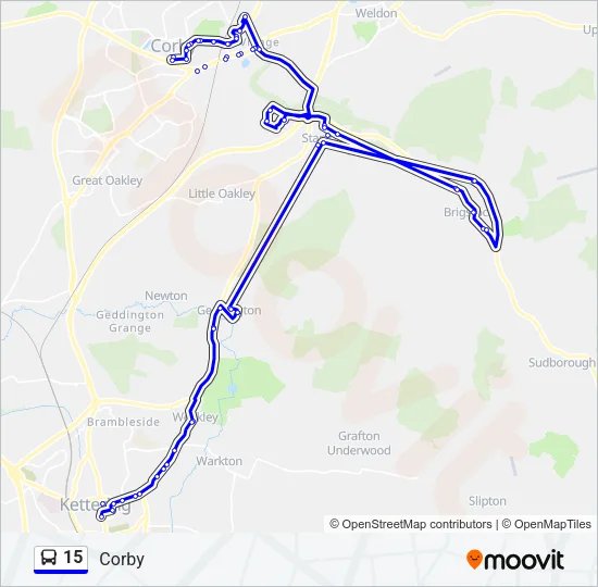15 Bus Line Map