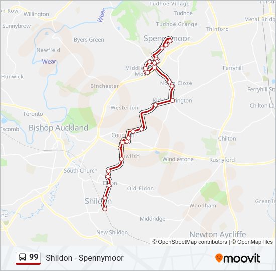 99 Bus Line Map