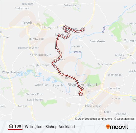 108 Bus Line Map