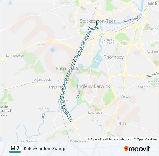 7 Bus Line Map