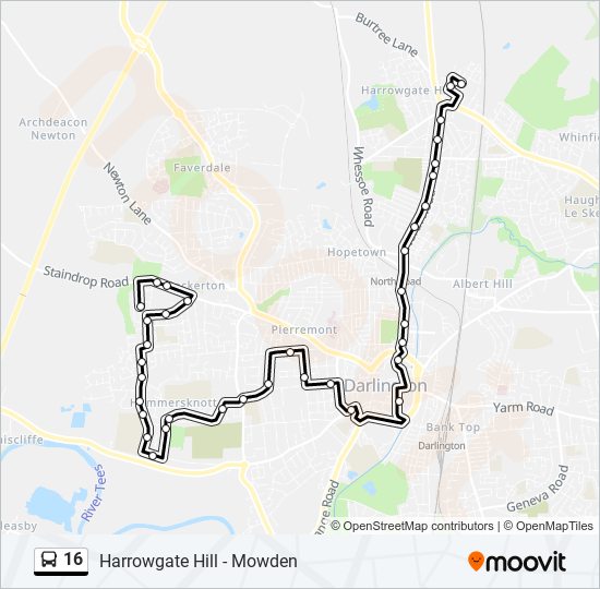 16 bus Line Map