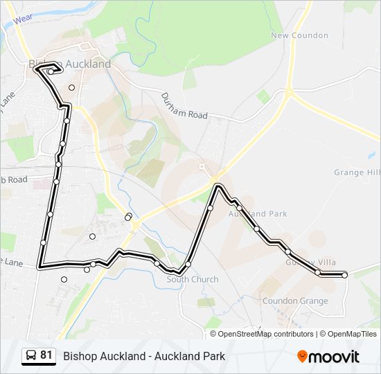 81 Bus Line Map