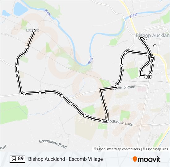 89 Bus Line Map