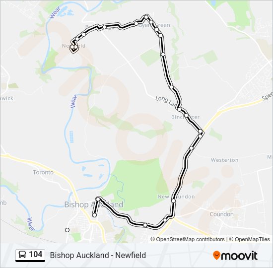 104 Bus Line Map