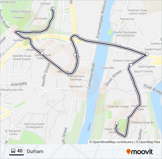 40 bus Line Map