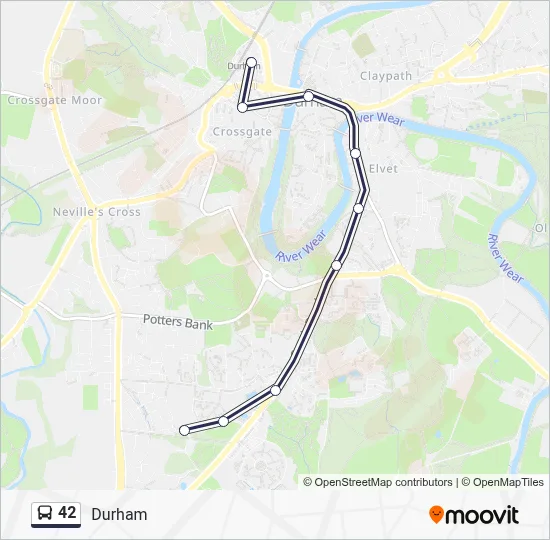 42 Route: Schedules, Stops & Maps - Durham (Updated)