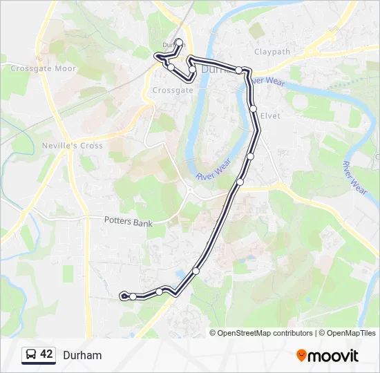 42 Route: Schedules, Stops & Maps - Durham (Updated)