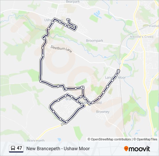 47 Bus Line Map