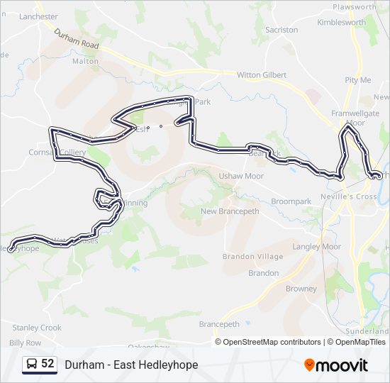 52 Bus Line Map