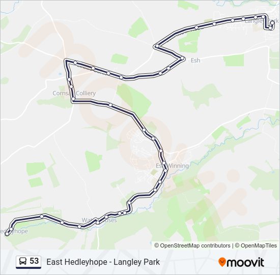 53 Bus Line Map