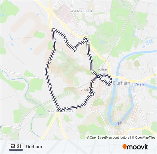 61 Bus Line Map