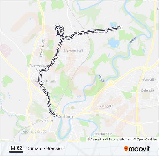 62 Bus Line Map