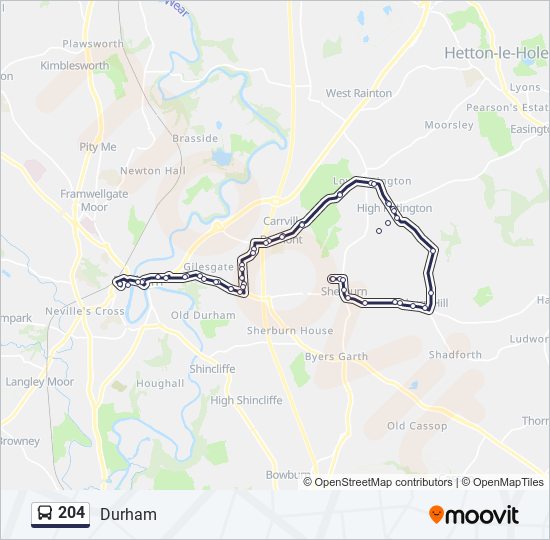 204 Route: Schedules, Stops & Maps - Durham (Updated)