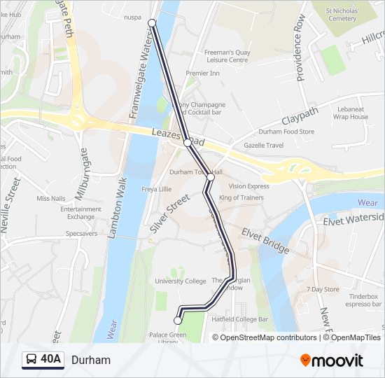 40A Bus Line Map