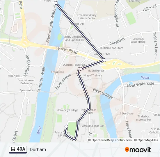 40A Bus Line Map