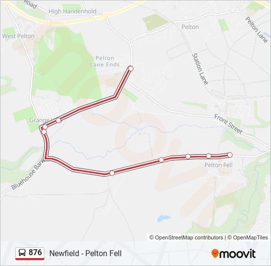 876 Bus Line Map