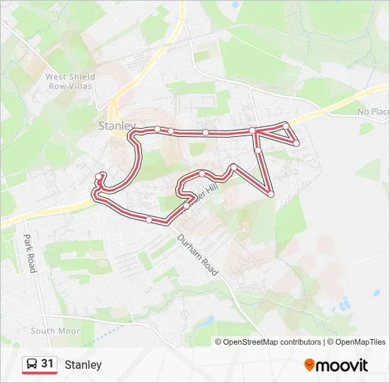 31 Route: Schedules, Stops & Maps - Stanley (Updated)