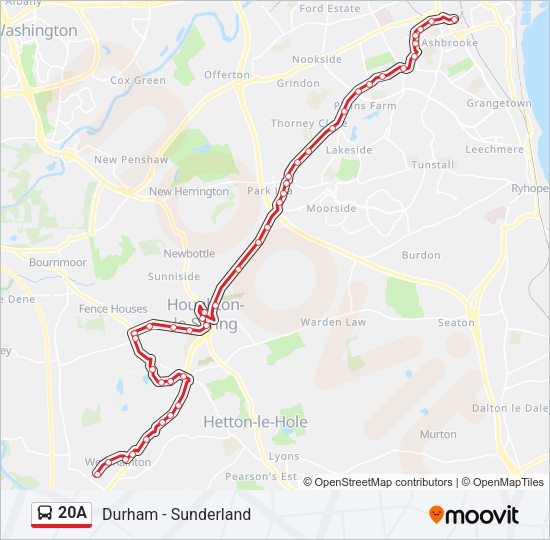 20A Bus Line Map