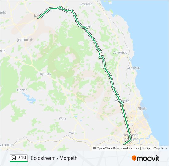 710 Bus Line Map