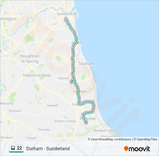 22 Bus Line Map