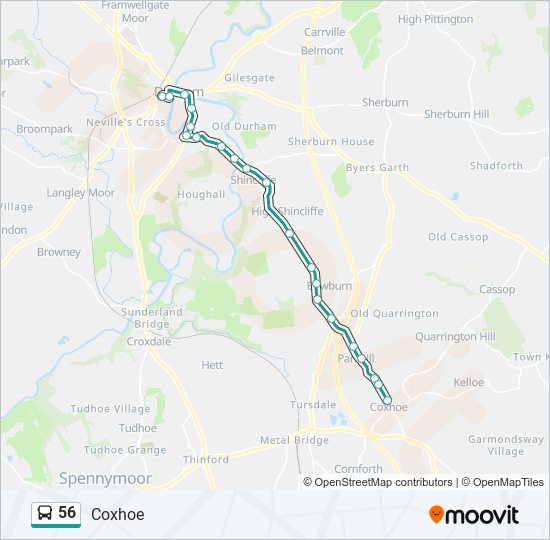 56 Bus Line Map
