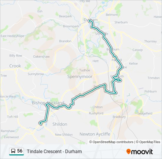 56 Route: Schedules, Stops & Maps - Durham (Updated)