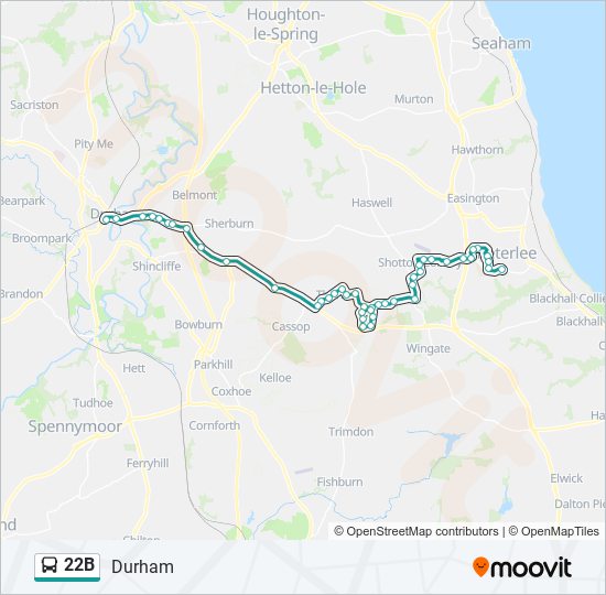 22B bus Line Map