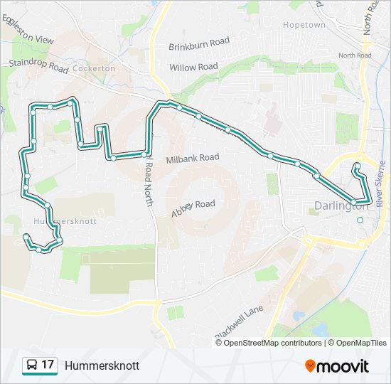 17 Route: Schedules, Stops & Maps - Hummersknott (Updated)