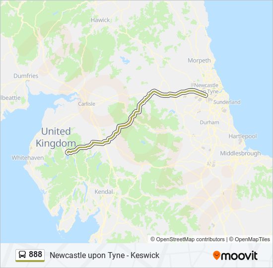 888 Bus Line Map