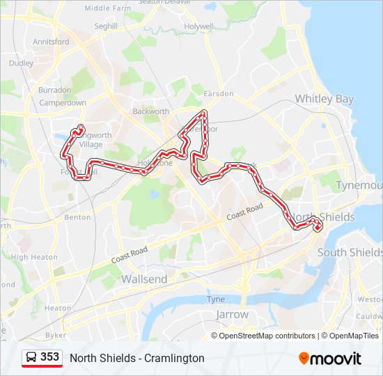 353 Route: Schedules, Stops & Maps - Killingworth (Updated)