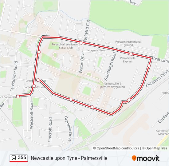 355 Route Schedules, Stops & Maps Forest Hall (Updated)