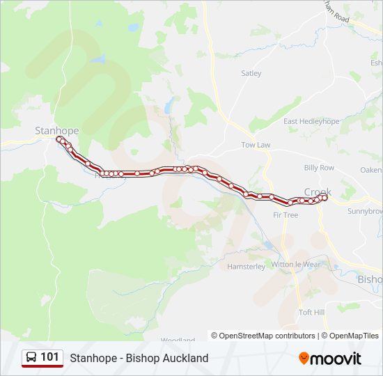 101 Bus Line Map