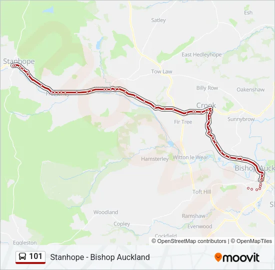 101 Bus Line Map