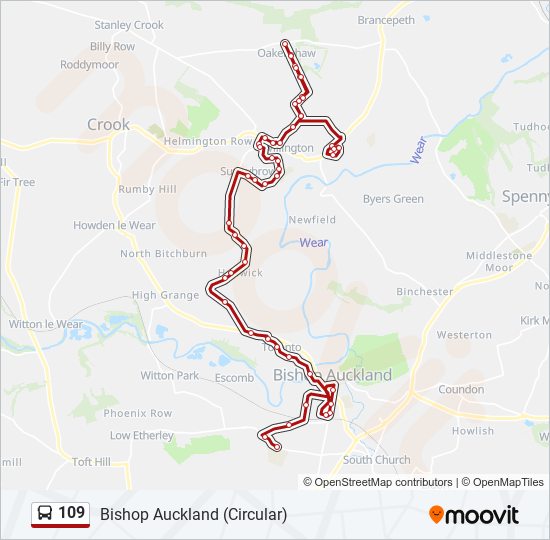 109 Bus Line Map