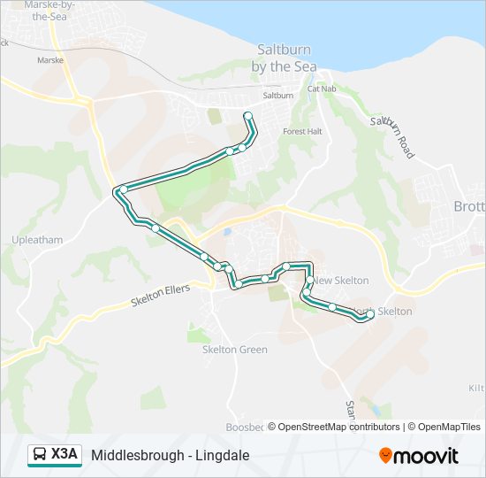 X3A Bus Line Map