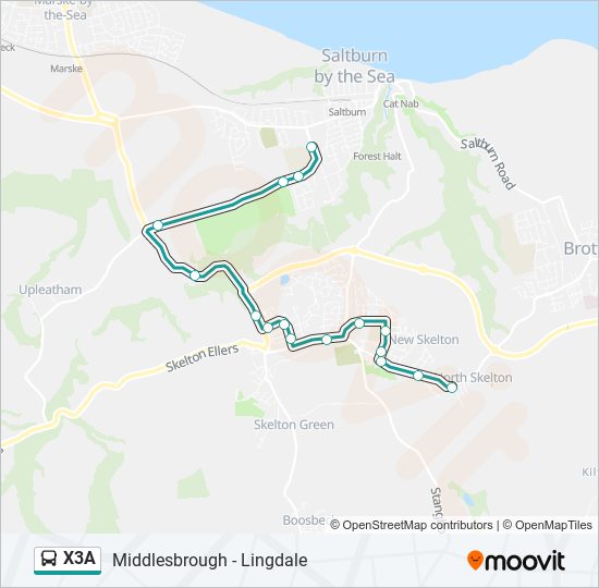 X3A Bus Line Map